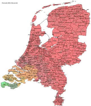 Rijtijd vanaf Nieuwvliet